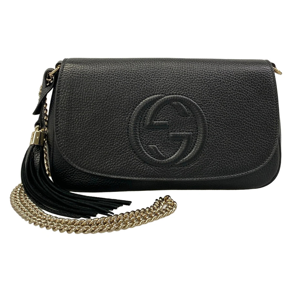 Gucci Soho Black Leather Shoulder Bag #305272G11B